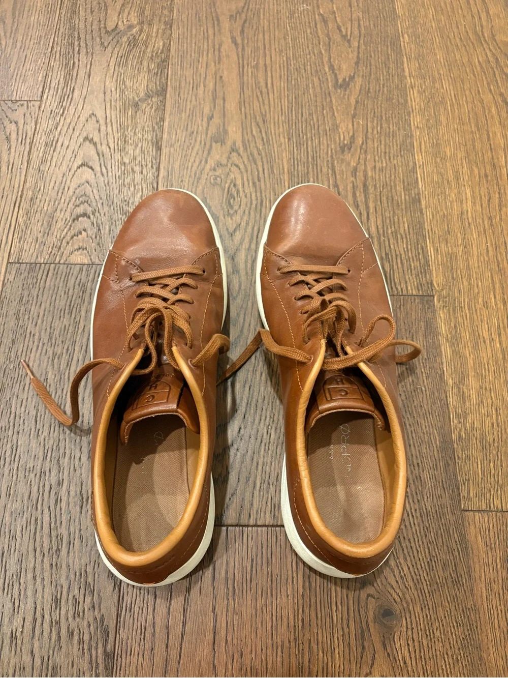 Cole Haan Grand Crosscourt Pro Tan Brown Leather Lace-Up Sneakers